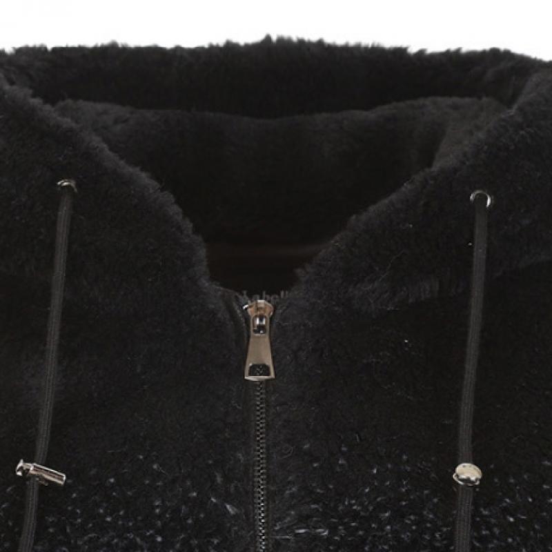 La Belle Shinyoung Fur Wool Fleece Hoodie Jacket Lb102jk