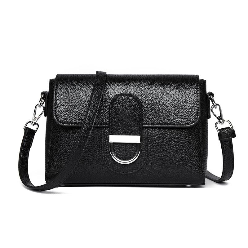 Sac Dame Cuir Véritable Petit Sac Carré Rétro Sac à Bandoulière Mode Sac Bandoulière