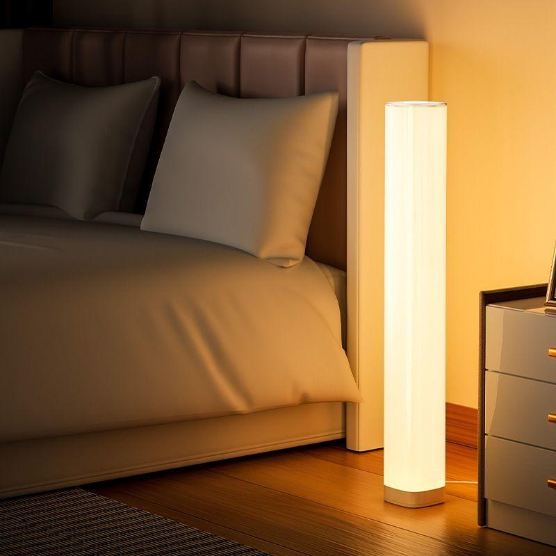 Vertical floor lamp with ins style living room sofa, plug-in ambient light, Nordic minimalist remote control bedside lamp