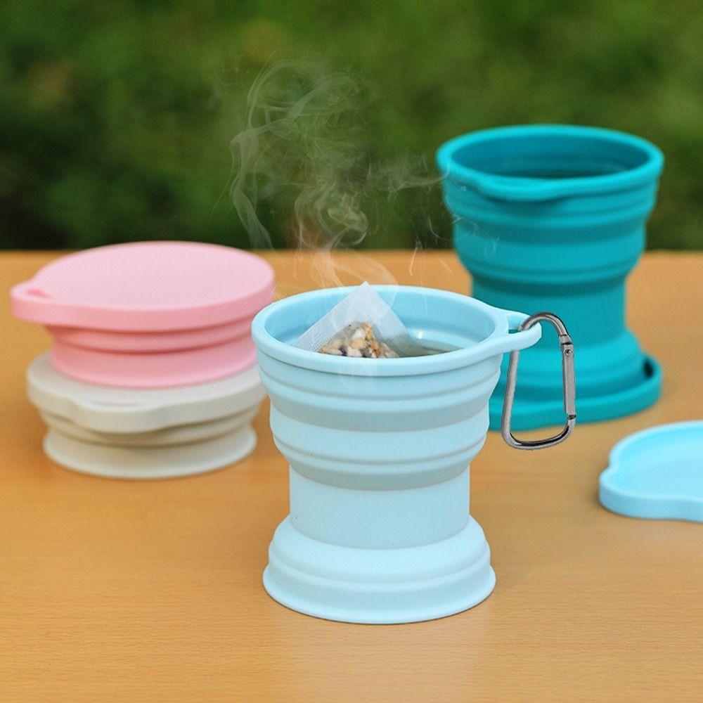 Silicone Retractable Folding Cup Portable Telescopic Drinking Mug Outdoor Coffee Handcup  Camp