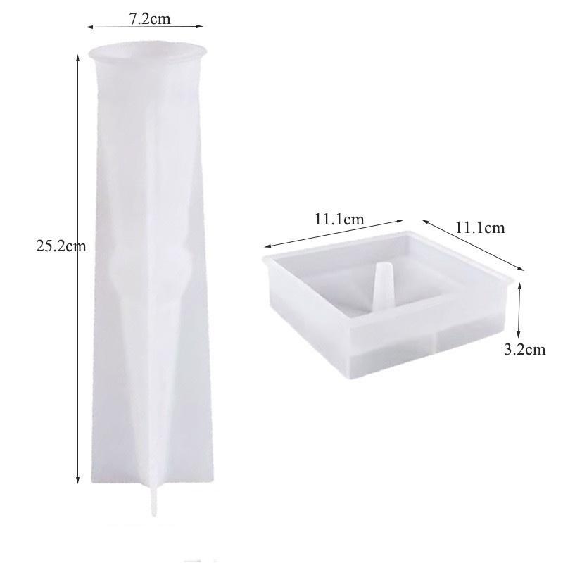 3 Types Table Lamp Silicone Mold Diy Crystal Drop Glue Mold Diamond-shaped Small Table Lamp Pen Holder Storage Mold
