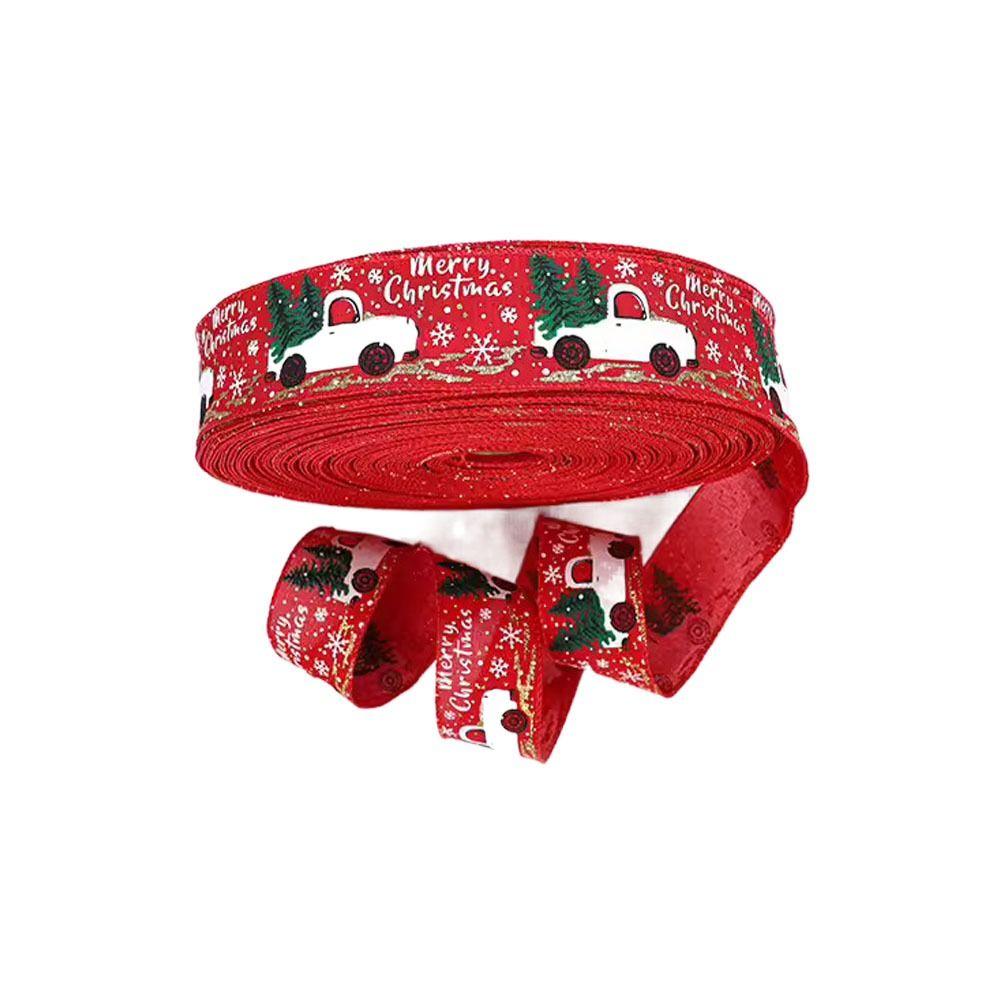 DIY Wreath Christmas Ribbon 5CM 6.3CM 2M Christmas Gift Packing Wrapping  Party