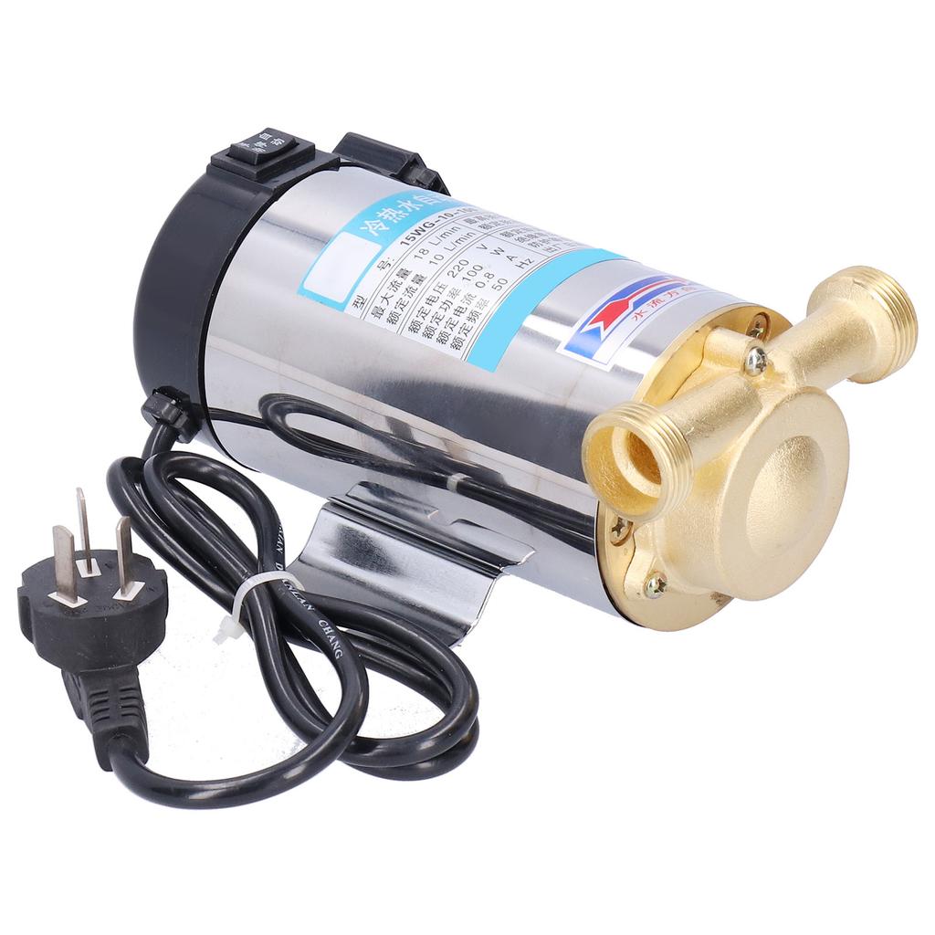Booster Pump Manual Silent Cold and Hot Water G1in 100W 15WG‑10‑100