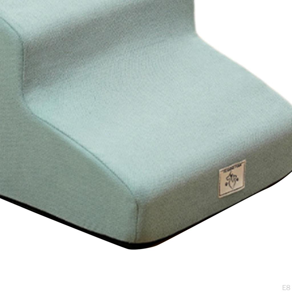 Dog Stair 2 Steps Ladder Portable Non Slip Removable Washable Cover Pet Stairs for Older Dogs