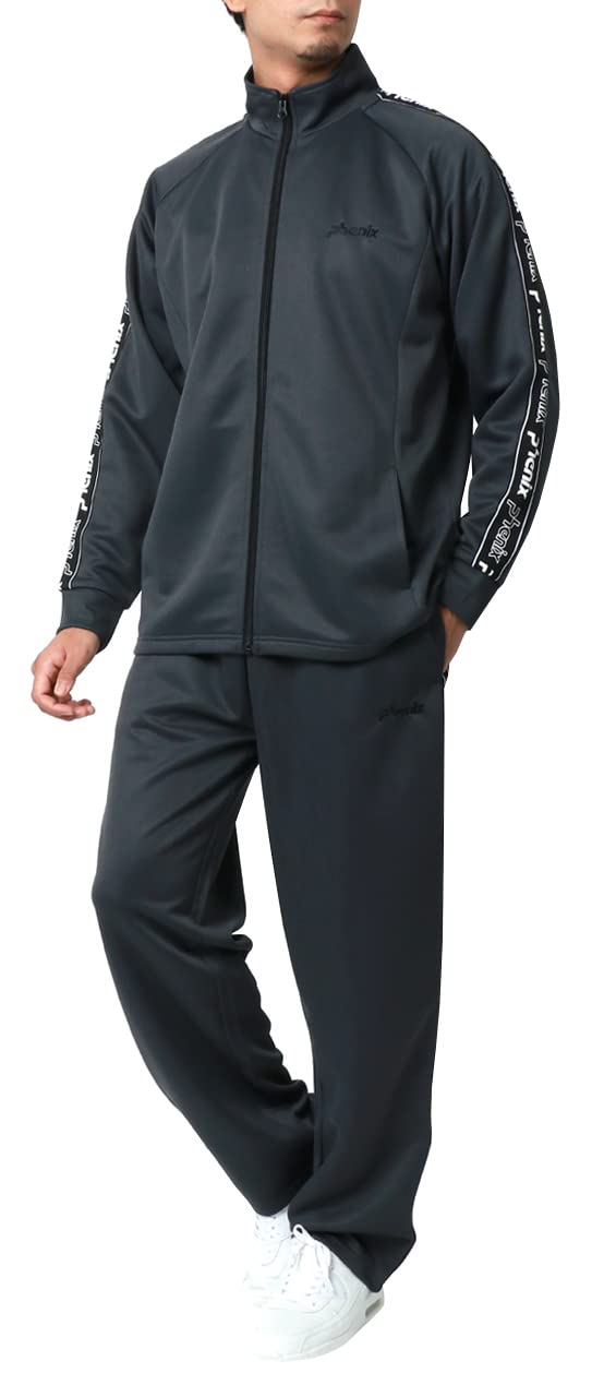 

PHENIX Tracksuit Set with Brand Logo Perfect for Training and Custom Size 0165030002 Men s Tape, Loungewear, Order, Charcoal, 3L,
