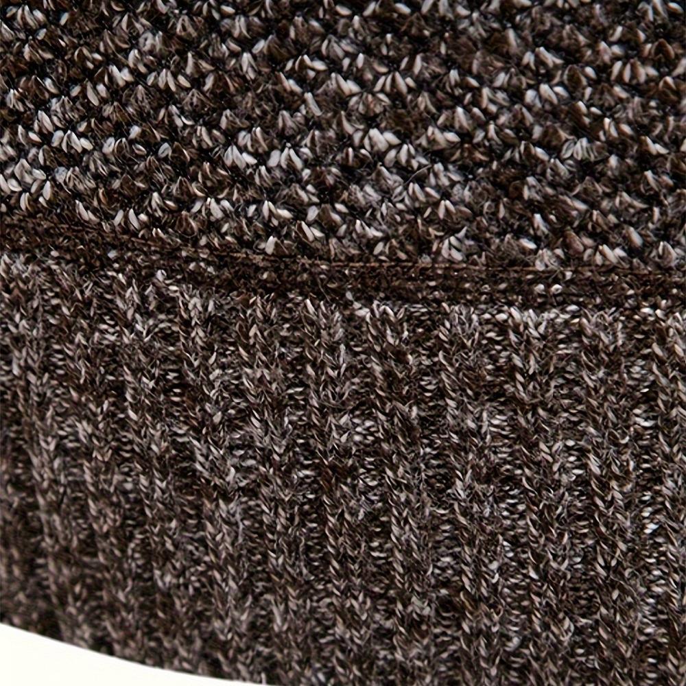 Autumn Winter Men Knitted Pullover Half Zip Stand Collar Long Sleeve Ribbed Cuff Slim Fit Warm Daily Office Business Casual Men Sweater Jumper
