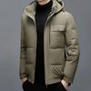 Down jacket middle-aged and young Haining men's genuine leather jacket thickened casual loose jacket jacket large size jacket dad outfit