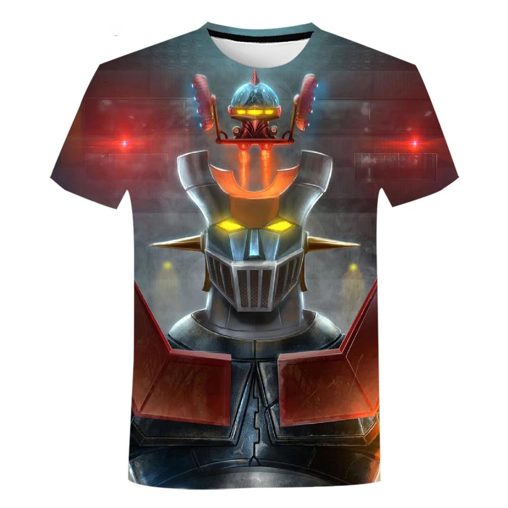 Mazinger Anime Robot 3D Print T-Shirts Men's Short Sleeve O-Neck Casual T Shirt Oversized Street Tees Harajuku Man Tops Clothing