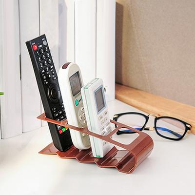 Yousheng Remote Control Storage Rack with 4 Slots Heavy Duty Plastic Anti-slip Multi-purpose TV Air Conditioner Remote Stand Holder Desktop Organizer