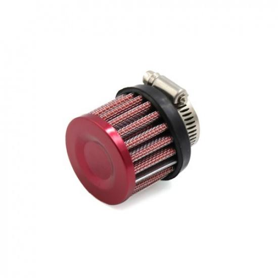 Universal 26mm Dia Red Air Intake Filter Cleaner with Clamp for Motorcycle Car