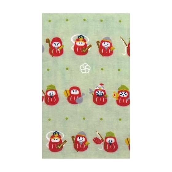 Hamamonyo Tenugui Daruma Seven Gods of Fortune