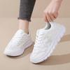 Damesko Blonder Ensfarget Sneakers Platform Snøring Myk Såle Mesh Gåsko Pustende Fottøy