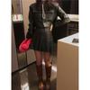 Li Tai Yuan Club Cool Fan Fried Street Fancy Retro Small Dress Leather Coat Pleated Skirt Sexy Suit