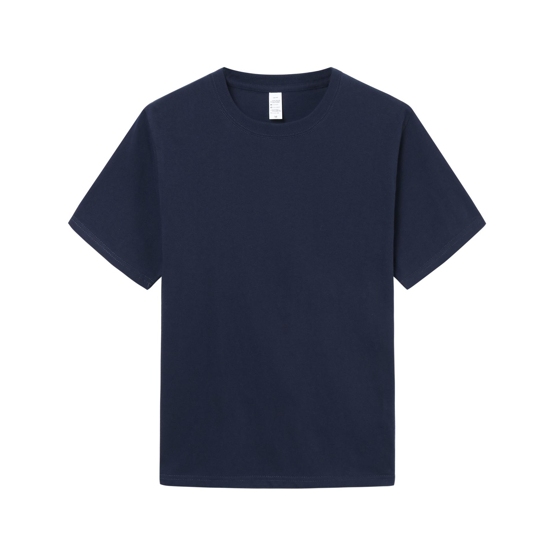 

230 г хлопковая пустая футболка для мужчин и женщин, свободная повседневная толстая круглая шея, чистый белый цвет с короткими рукавами XXXL ультрамарин синий