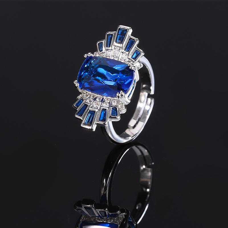 

Модное цветное цирконовое кольцо с бриллиантами премиум-класса, цветное драгоценное кольцо, изумрудное кольцо сапфировый