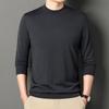 Men's High-Quality Imitation Wool Sweater: Autumn & Winter Warm Half-High Collar Base Layer