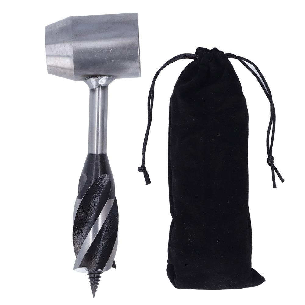 Carbon Steel Manual Auger Drill Bit 25mm Hand Hole Maker Durable Hand Auger Wrench Bushcrafting