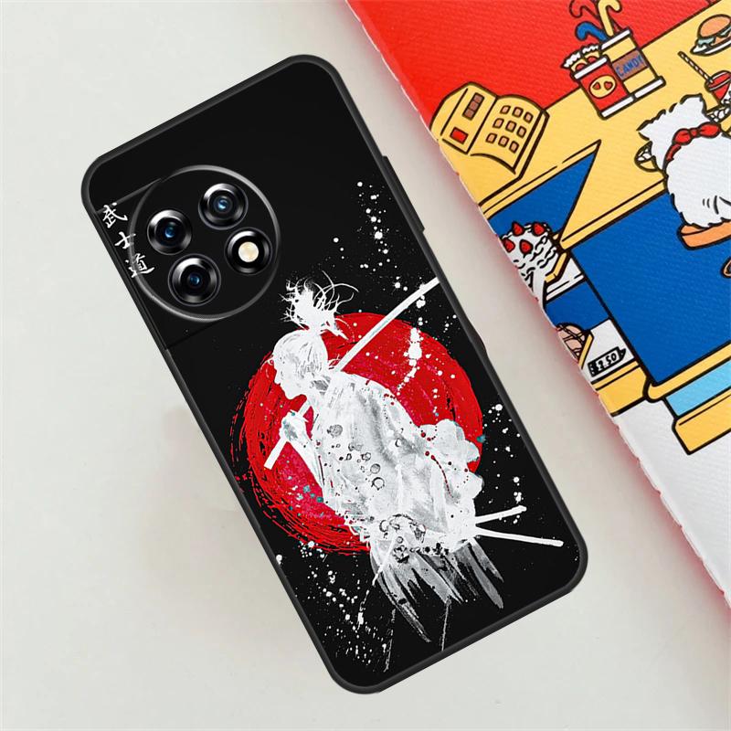 Japanese Bushido Samurai Case For OnePlus 12R 12 11 10 9 Pro 10R 9R 8T 10T Nord 3 2 CE 4 Lite N10 N20 N30 Back Cover