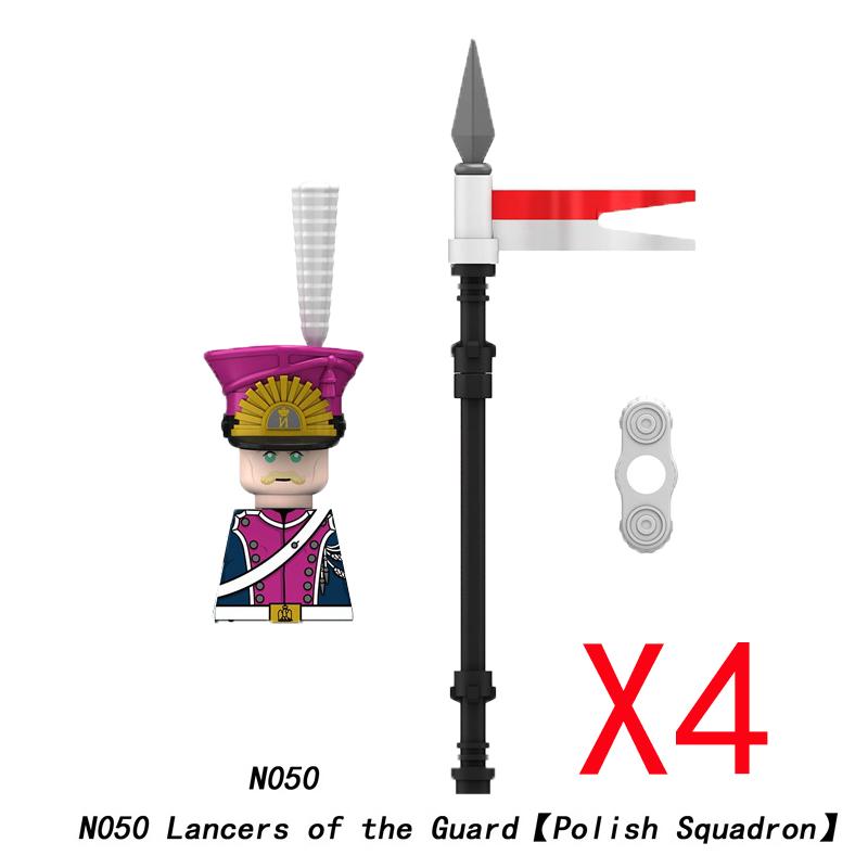 

Военные средневековые строительные блоки Наполеоновские войны Замок Рыцарь Солдат Фигурки Оружие Пушки Британско-французская армия Пехота MOC