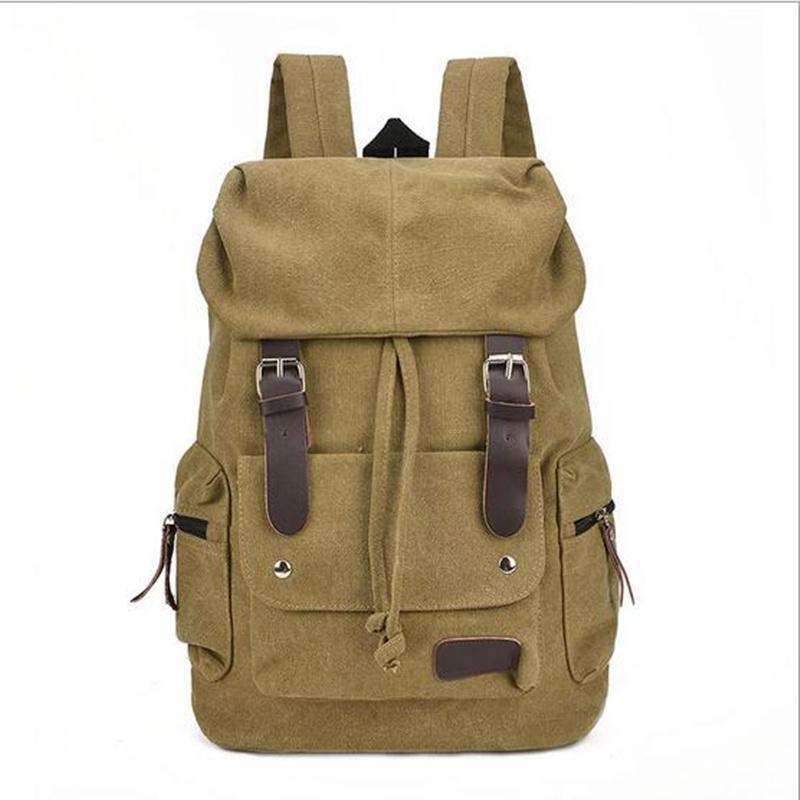 Zaino Retrò Per Studenti In Poliestere 40 Cm - Borsa Da Viaggio E Scuola Con Tasche Porta Computer 15.4 Pollici - Unisex