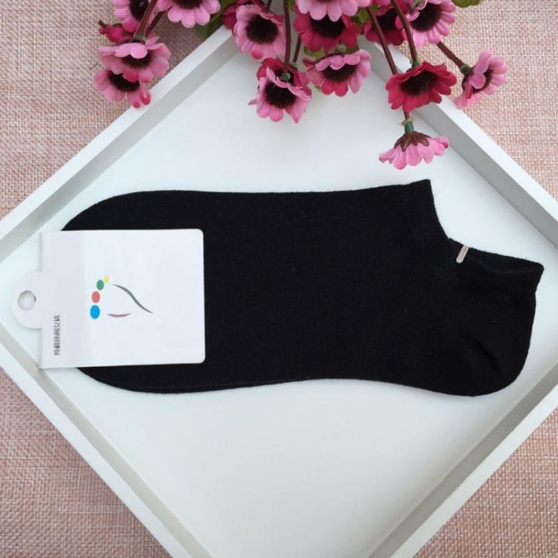 

Women s Summer New Solid Color Candy Color Boat Socks 1 pair чорний