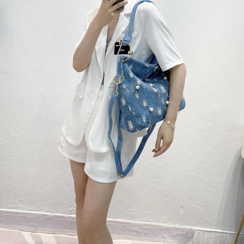 Sacs Été Femmes Sacs Femmes Une Épaule Bandoulière Sacs Seau Sacs en Jean Sacs Cabas