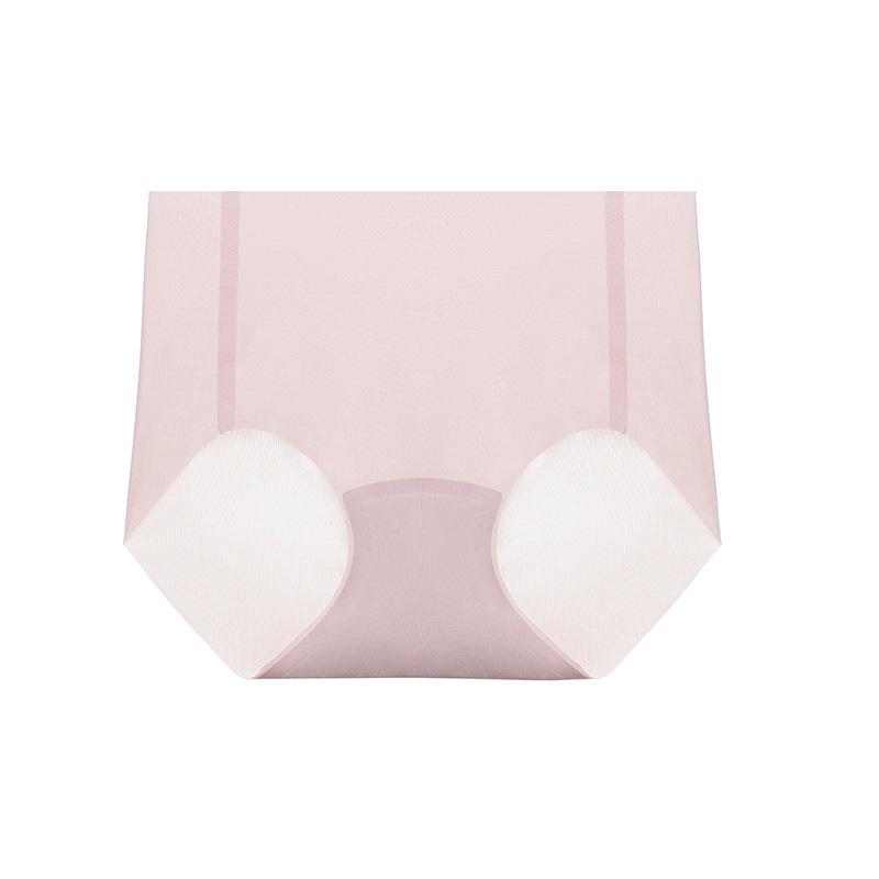 Lipstick Panties: Girl's Summer Ice Silk Mid-Waist Seamless Quick-Dry Breathable Hip-Lifting Underwear