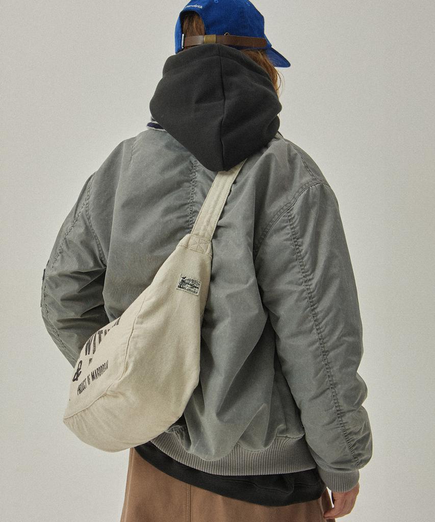 Magoodgan Bomber 5602 Pigment Padded Silver Grey Flight Jacket