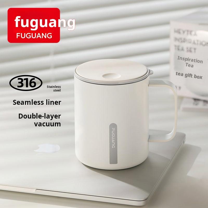 Fuguang 316 stainless steel mug with lid insulated coffee cup 400ml