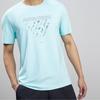 Anta SS22 Breathable Casual Striped Logo Knit T-Shirt Men Tops Ice-Blue Green 152227123-2