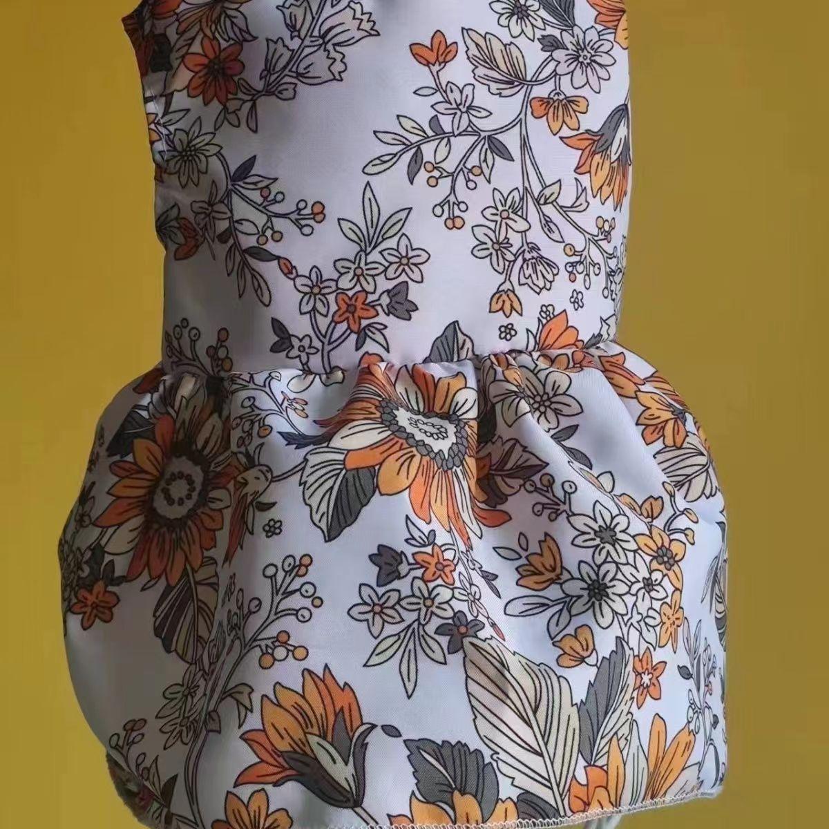 

Весенне-осенняя одежда для собак Пасторальная юбка Маленькая Средняя Собака Тедди Тонкие Товары для питомцев XS