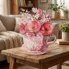 Papierblumen Teetasse Grußkarte Überraschungsgeschenke 3D Pop-Up Blumenstraußkarte Muttertag