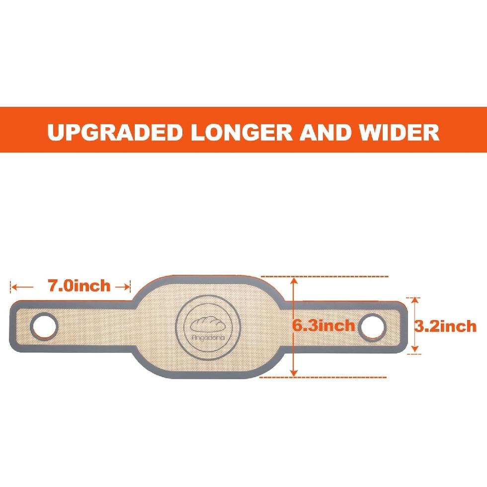 Silicone Bread Sling Oval. Non-Stick & Easy Clean Reble Oval Silicone Baking Mat for dutch oven. With Long Handles Sourdough Bread Baking mat tools