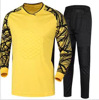New football goalkeeper suit, adult youth football professional goalkeeper suit set, thickened sponge protection buffer L