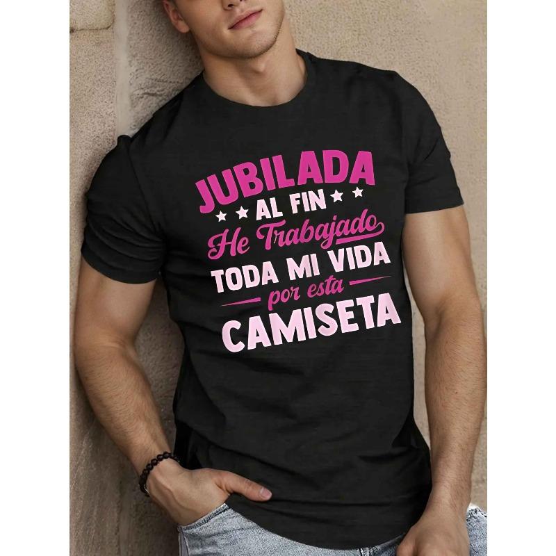 

European Size Fun Spanish Men s Short Sleeve T-shirt Summer T-shirt Top 4XL