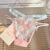 Bow French Style Briefs Mid Waist Women Underwear Lingerie Lace Flower Panties  Gifts