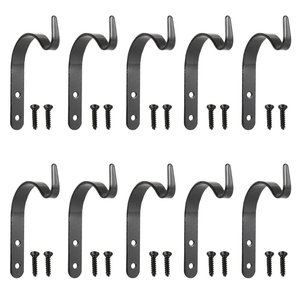 4/10pcs Wall-Mounted Hook Flower Pot Holder Europe Vintage Iron Art Flower Stand Garden Decoration Wall Hanging Basket Bracket