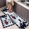 1Pcs Anti Fatigue Kitchen Rugs Cow Print Waterproof Non-Slip Thick Cushioned Kitchen Mat Heavy Duty Comfort Standing Mat for Kitchen