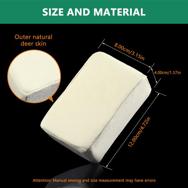 SEAMETAL Chamois Suede 3PCS Car Cleaning Sponge Demister Block Washing Cleaner Car Buffer Polisher Waxing Tools