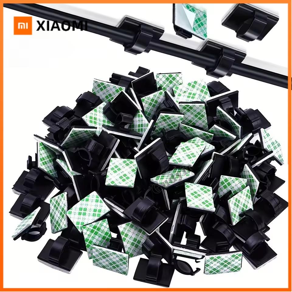Xiaomi 50/20/10PCS Cable Organizer Clips Wire Winder Holder Earphone Mouse Cord Clip Protector Management Adhesive Hooks Desk Clamp
