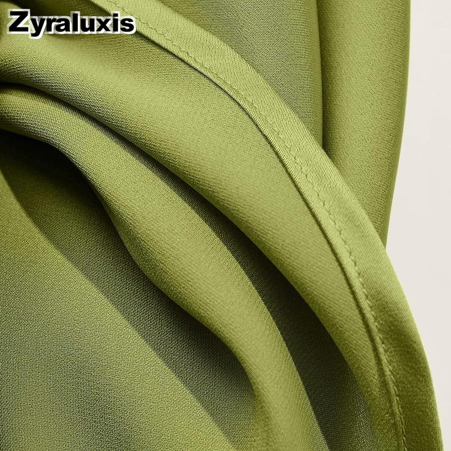 Summer High Waist Fishtail Satin Wrap Pencil Skirt