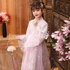 Letnia Sukienka Hanfu w Chińskim Stylu dla Dziewcząt - Elegancka Księżniczka Wróżka z Haftem i Szerokimi Rękawami