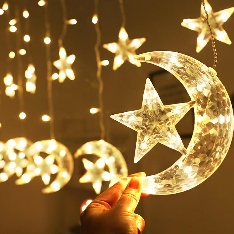 LED Star Moon Decorative String Lights