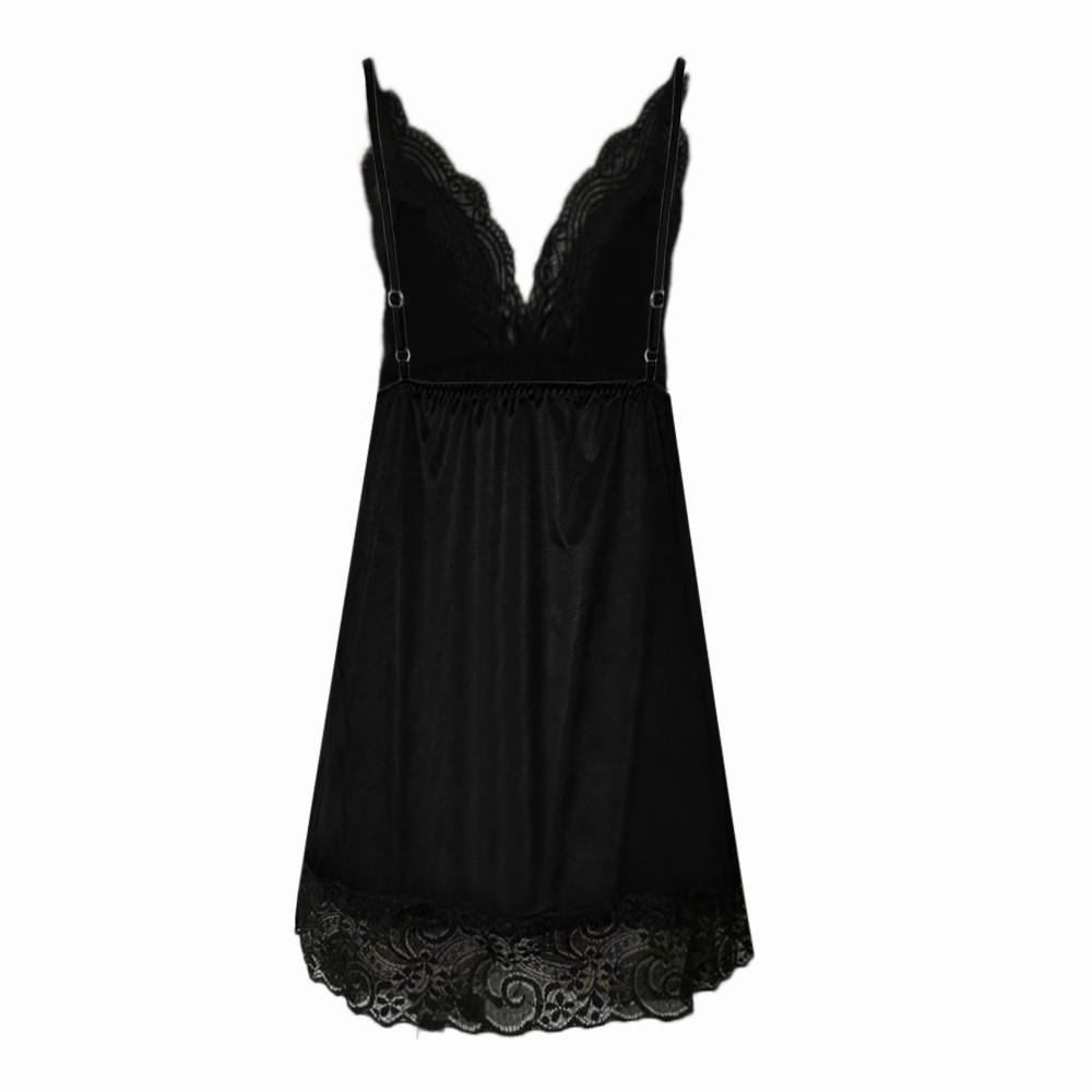 Women Sexy Bow Lace Lingerie Nightwear Underwear Robe Babydoll Sleepwear Dress