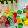Colorful Children's Mini Smiley Rainbow Elastic Rings - Fun Spring Toys