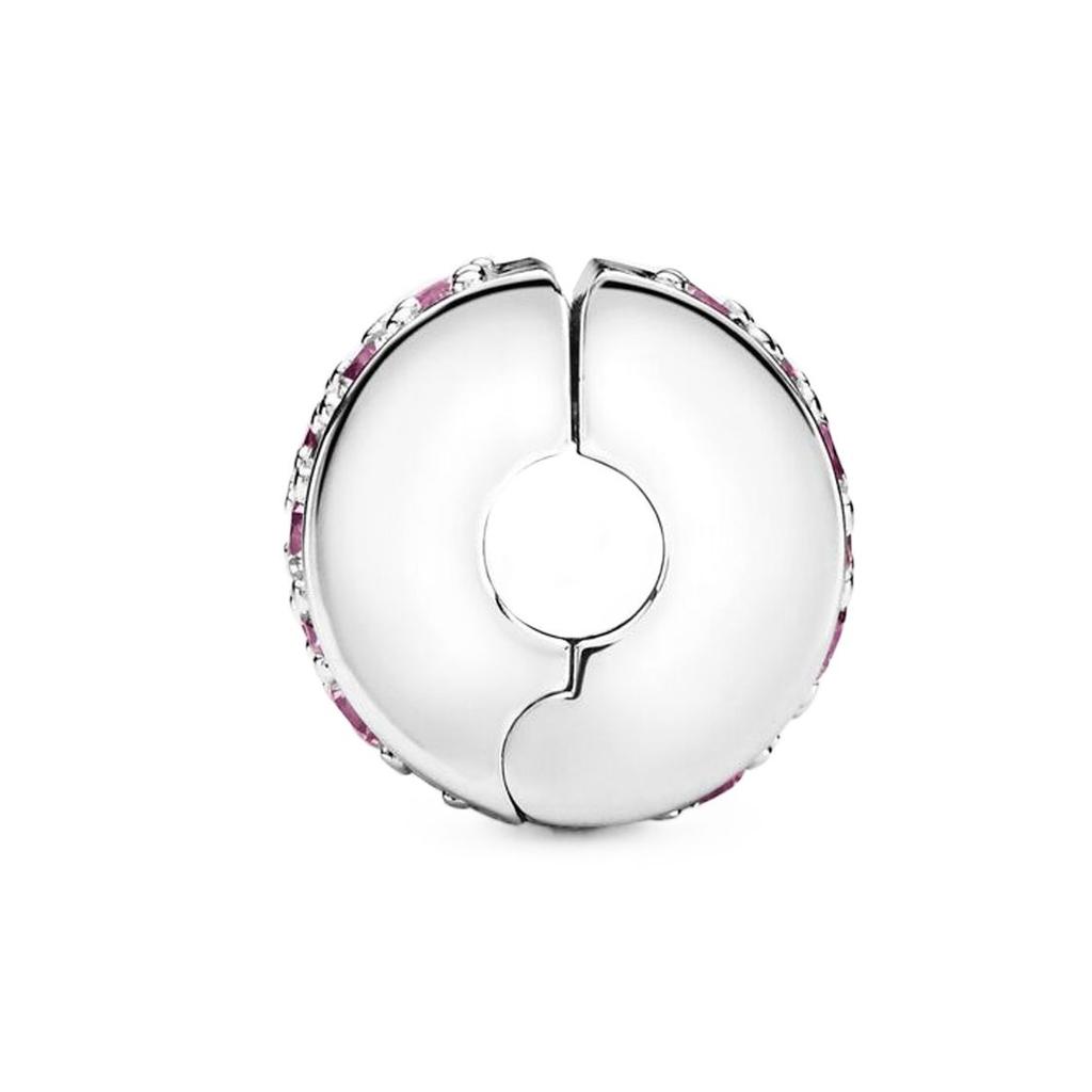 Pandora Pink Sparkling Elegant Fixed Clip Charm Women Accessories 791817PCZ