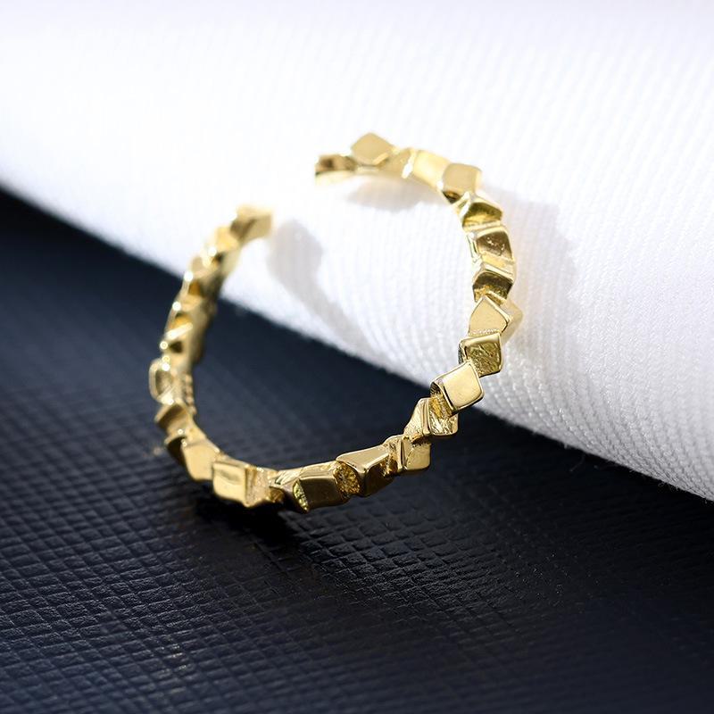 

Кольцо Banyan Tree S925 Silver Open Ring — минималистичный дизайн Broken для женщин RS948, adjustable opening золотой