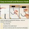 New Metal Banana Hooks Self-Adhesive Black Silver Grape Hanging Holder Foldable Space Saving Under Cabinet Holder Kitchen Use