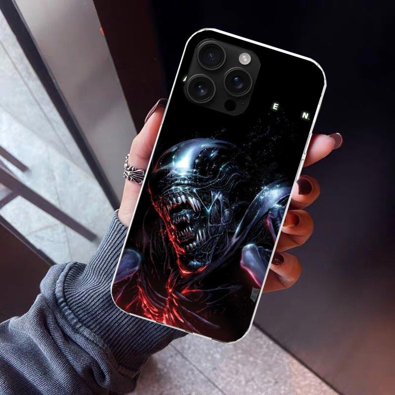 Cool A-Alien X-Xenomorph Phone Case For iPhone 17 Air 16 15 Pro Max 14 Plus 13 Mini 12 11 Cover 7 8 SE Silicone Shell Print Fund