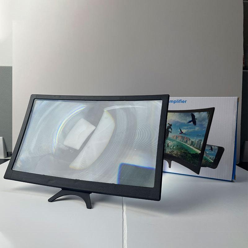 12-Inch Ultra-Clear Curved Screen Amplifier with Stand for Mobile Phones